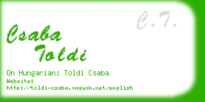 csaba toldi business card